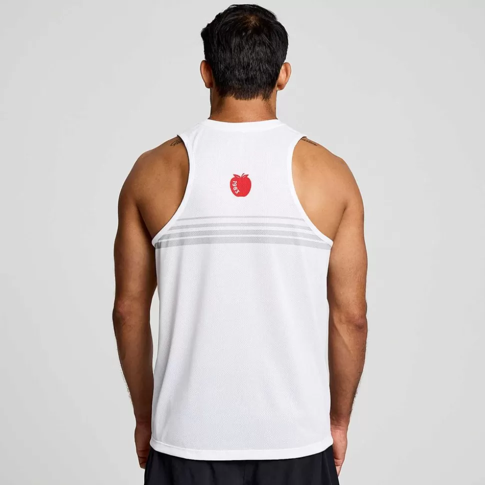 Tops*Saucony Tops Men'S New York Stopwatch Singlet