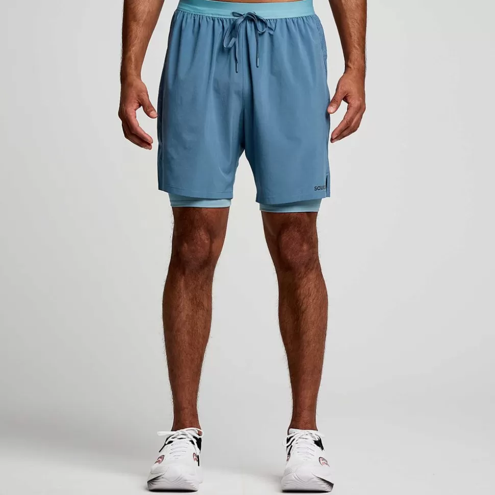 Bottoms*Saucony Bottoms Men'S Outpace 7" 2-In-1 Short