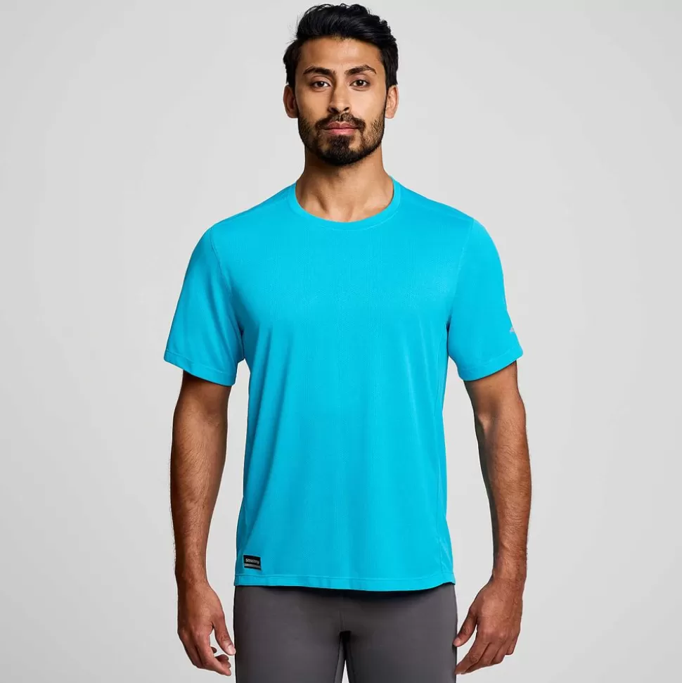 Tops*Saucony Tops Men'S Stopwatch Short Sleeve