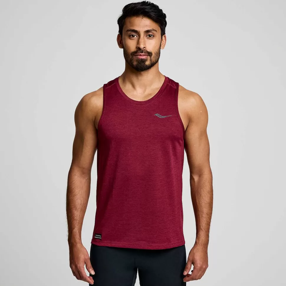 Tops*Saucony Tops Men'S Stopwatch Singlet