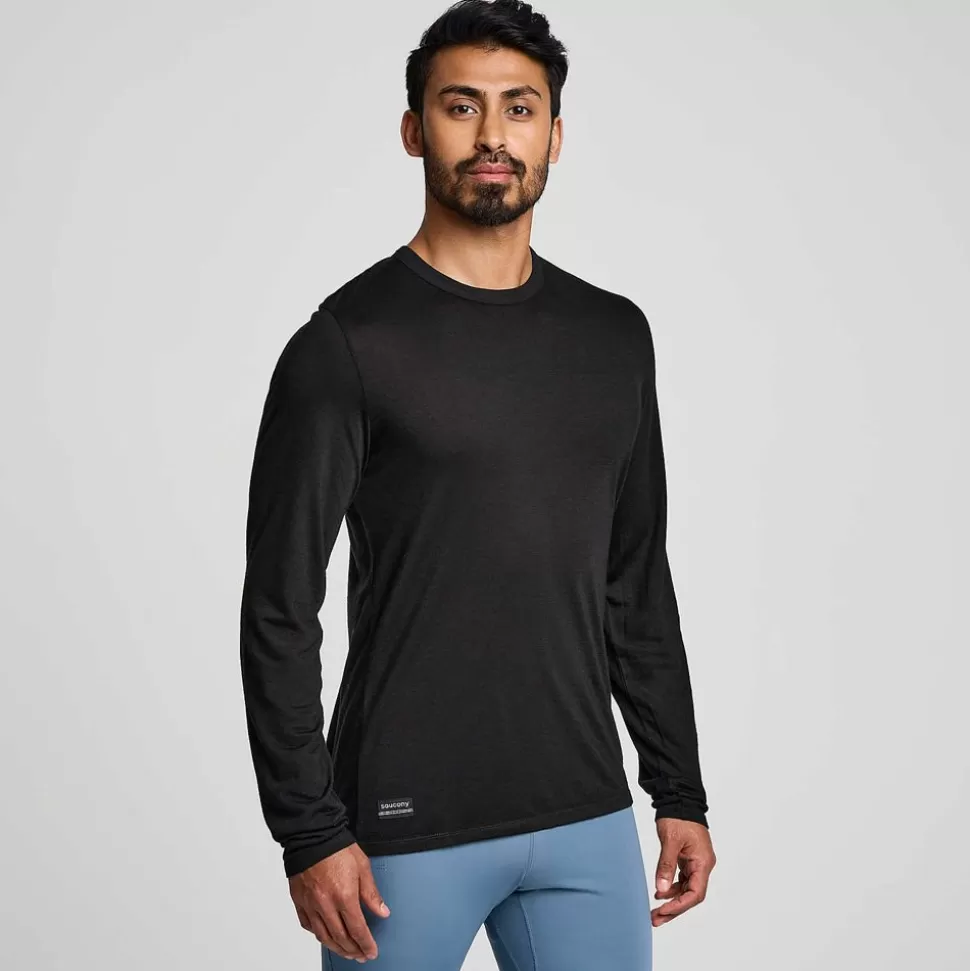 Tops*Saucony Tops Peregrine Merino Long Sleeve